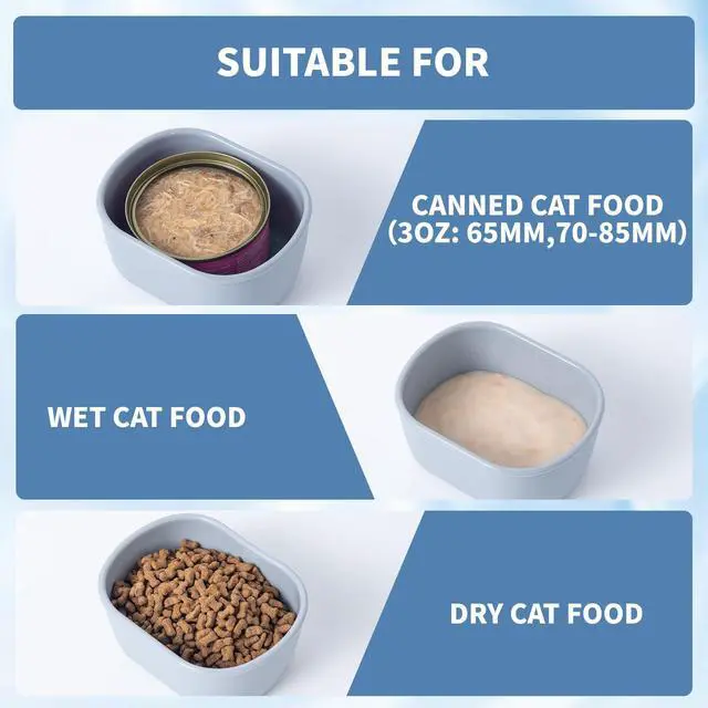 Alt view image 3 of 7 - Canned Cat Food Storage Container for 3oz Cat Cans, 2Pack Silicone Airtight Can Cover Pet Food Sealer Reusable Sealing Box for 2.56''/65mm Can Keep Food Fresh
