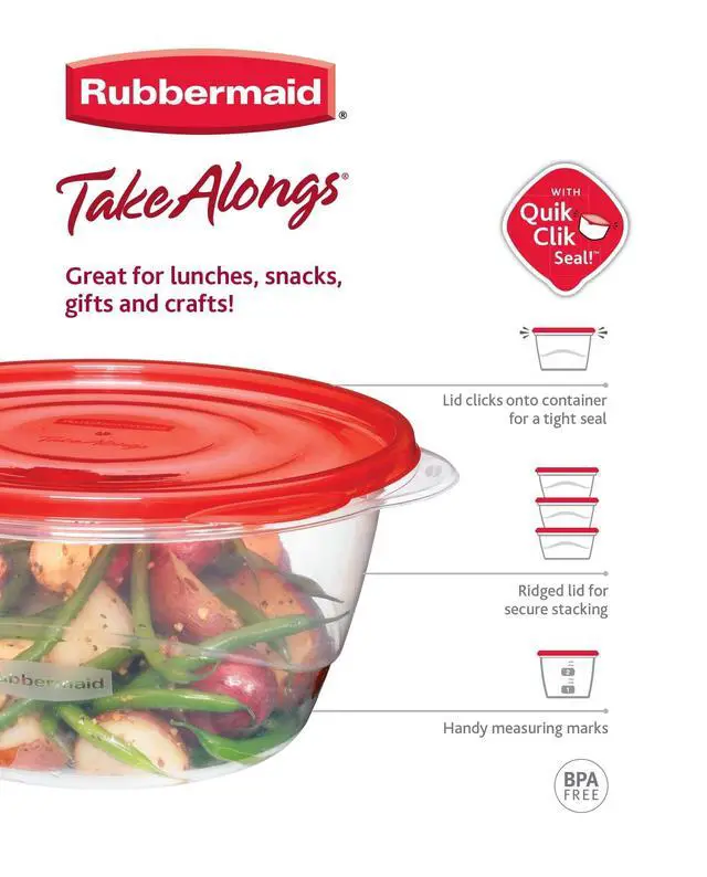 Alt view image 4 of 4 - TakeAlongs Deep Square Food Storage Containers, 5.3 Cup, 2 Count