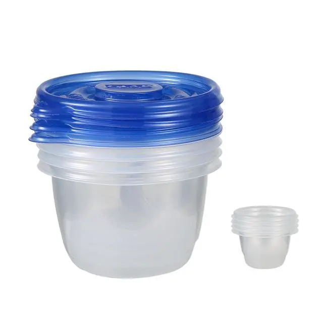 Alt view image 4 of 6 - GladWare To Go Lunch Food Storage Containers with Lids, Medium Round BPA Free Plastic with Built-In Dressing Cup for Salads and Lunches, Microwave Dishwasher Safe, 32 Oz, 4 Count