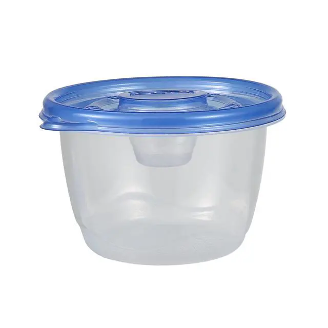 Alt view image 5 of 6 - GladWare To Go Lunch Food Storage Containers with Lids, Medium Round BPA Free Plastic with Built-In Dressing Cup for Salads and Lunches, Microwave Dishwasher Safe, 32 Oz, 4 Count