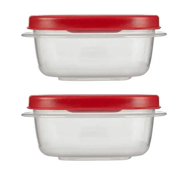 Alt view image 2 of 6 - Rubber maid Food Storage Containers, 1.25 Cup Food Storage Containers, 9 Peice Set, Easy Find Lids, 4 Containers, 4 Lids
