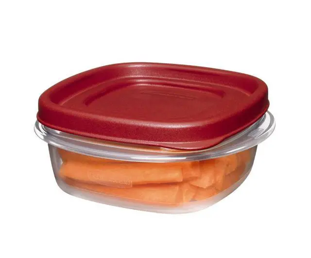 Alt view image 6 of 6 - Rubber maid Food Storage Containers, 1.25 Cup Food Storage Containers, 9 Peice Set, Easy Find Lids, 4 Containers, 4 Lids
