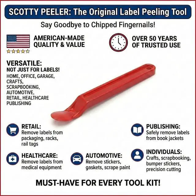Alt view image 2 of 3 - Peeler Label & Sticker Remover - The Original (Set of 2 Blue)