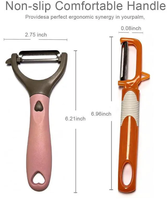 Alt view image 2 of 5 - 3Pack Carrots Potato Vegetable Peelers for Kitchen fruit Y Peeler for Apples with Carbon Steel Blade