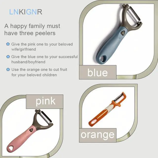 Alt view image 5 of 5 - 3Pack Carrots Potato Vegetable Peelers for Kitchen fruit Y Peeler for Apples with Carbon Steel Blade