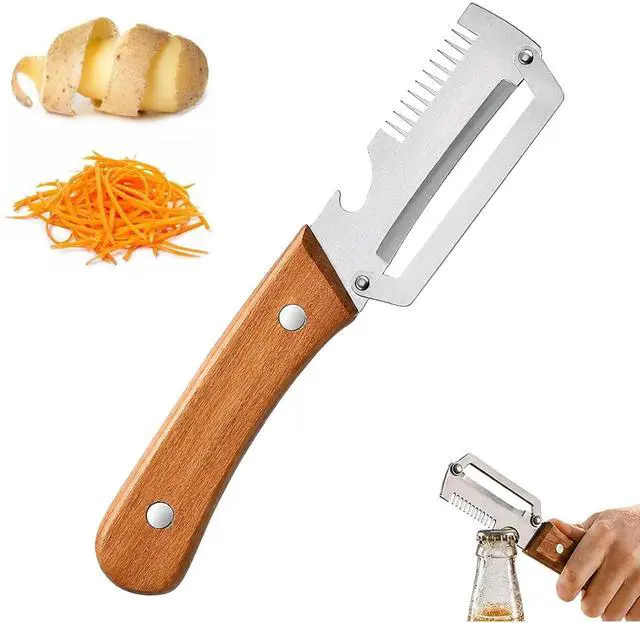 Main image of 2026 NEW Multifunctional Vegetable Peeler, 3-in-1 Stainless Steel Kitchen Peeler and Julienne Peeler for Potatoes, Carrots, Cucumbers, Apples, Fruits and Vegetables(1PCS)