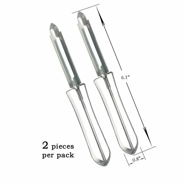 Alt view image 3 of 7 - 2PCS Stainless Steel Vegetable & Potato Peeler Sharp Blade Dual Handed