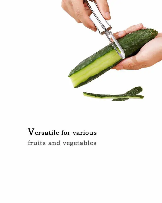 Alt view image 7 of 7 - 2PCS Stainless Steel Vegetable & Potato Peeler Sharp Blade Dual Handed