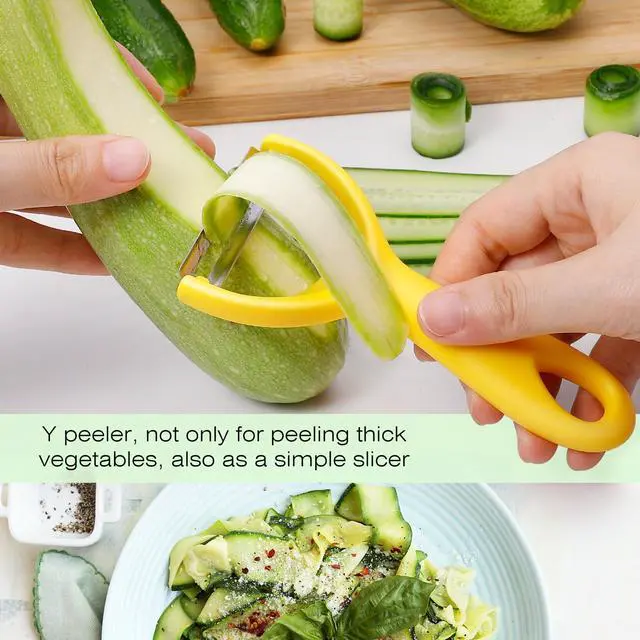 Alt view image 2 of 7 - Upgrade Potato Peeler for Kitchen, 6PCS Stainless Steel Vegetable Peeler, I and Y Veggie Food Peeler for Apple Fruit Carrot Zucchini Cucumber,Good Grip Makes Peeling Very Easy
