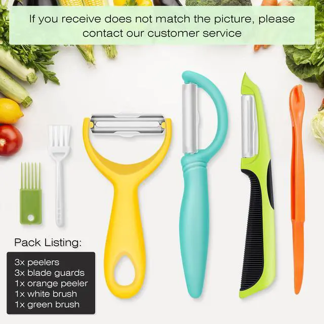 Alt view image 7 of 7 - Upgrade Potato Peeler for Kitchen, 6PCS Stainless Steel Vegetable Peeler, I and Y Veggie Food Peeler for Apple Fruit Carrot Zucchini Cucumber,Good Grip Makes Peeling Very Easy