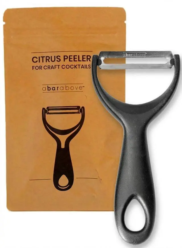Main image of Gold Citrus Peeler, Stainless Steel Fruit Peeler for Garnishes, Cocktail Twists, Comfortable Grip Peeling Tool for Oranges, Lemons, Limes, Bartender Accessory, Kitchen Essentials, Silver