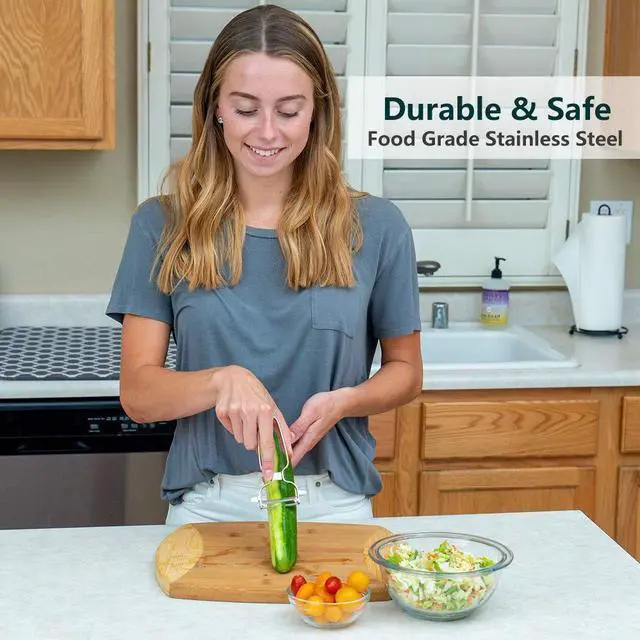 Alt view image 4 of 6 - 2 Pack Vegetable Peeler Stainless Steel for Kitchen - Y Peeler Safe to Use, Veggie Potato Fruit Carrot Cucumber Peeler, Easy to Peel & Clean