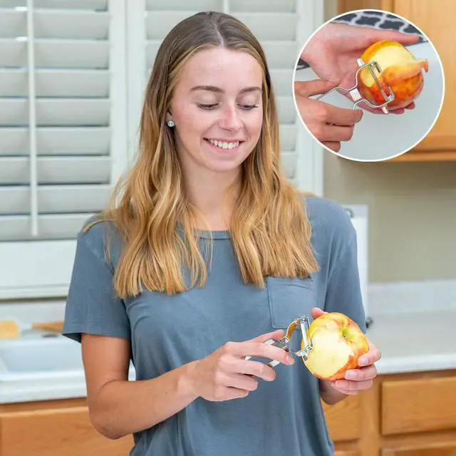Alt view image 6 of 6 - 2 Pack Vegetable Peeler Stainless Steel for Kitchen - Y Peeler Safe to Use, Veggie Potato Fruit Carrot Cucumber Peeler, Easy to Peel & Clean