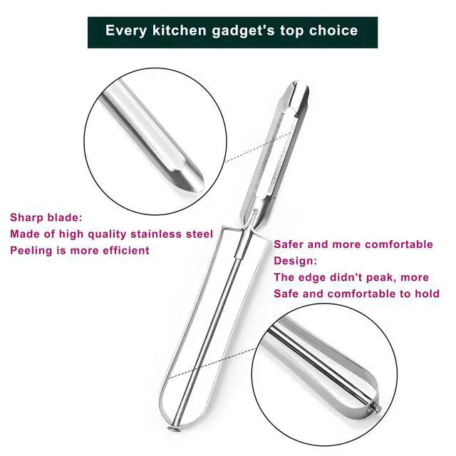 Alt view image 5 of 7 - Potato Peelers for Kitchen, 2 Pcs, Just Like Mom's old steel Peeler