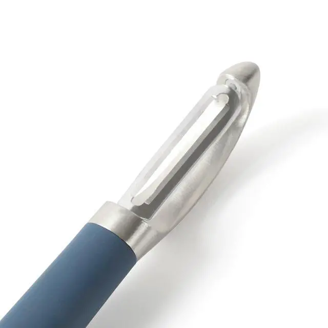Alt view image 4 of 6 - Edge Vegetable Peeler, Stainless Steel Straight Peeler with Swivel Blade & Non-Slip Rubber Handle, Kitchen Peeler for Fruits, Vegetables & Meal Prep, Navy Blue