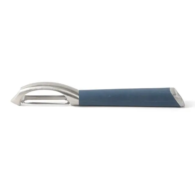 Alt view image 6 of 6 - Edge Vegetable Peeler, Stainless Steel Straight Peeler with Swivel Blade & Non-Slip Rubber Handle, Kitchen Peeler for Fruits, Vegetables & Meal Prep, Navy Blue