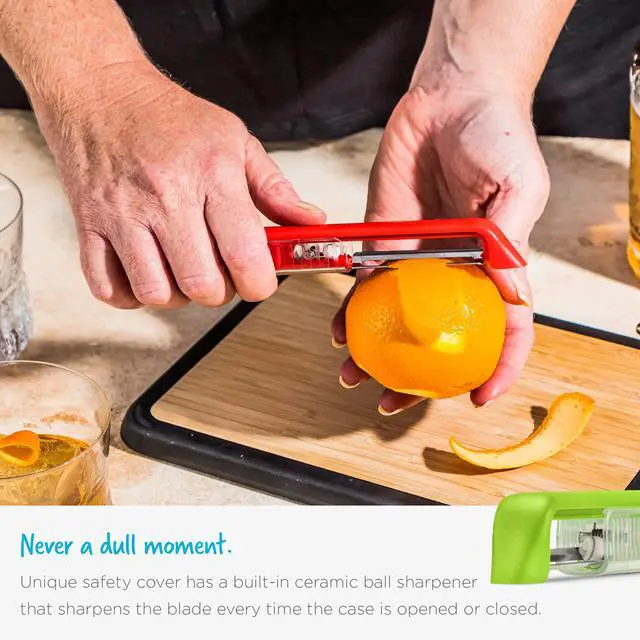 Alt view image 5 of 7 - Sharple Self-Sharpening Vegetable Peeler - Red