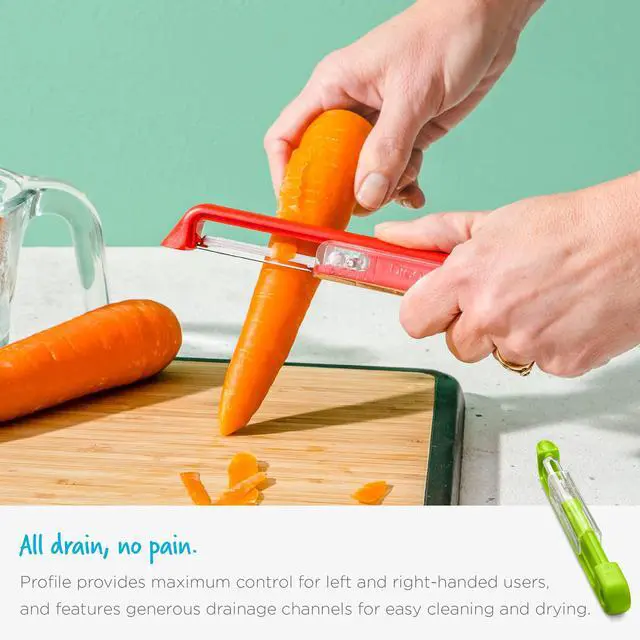 Alt view image 7 of 7 - Sharple Self-Sharpening Vegetable Peeler - Red