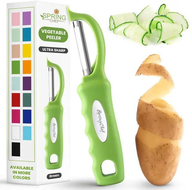 Main image of Premium Swivel Vegetable Peeler, Soft Grip Handle and Ultra Sharp Stainless Steel Blades - Perfect Kitchen Peeler For Veggie, Fruit, Potato, Carrot, Apple - Green