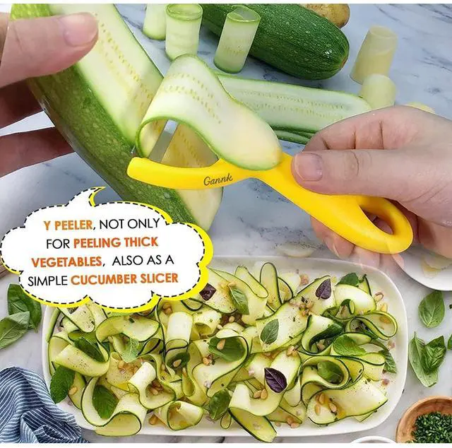 Alt view image 3 of 7 - Vegetable Potato Peelers for Kitchen, Y Peeler for Apple Fruit Carrot Zucchini Cucumber Potatoes, Good Grip Veggie Peeler Makes Peeling Very Easy