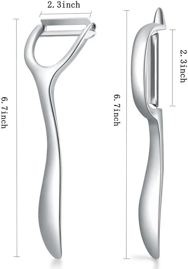 Alt view image 2 of 7 - Set of 2 Stainless Steel Vegetable Peeler,Y-Shaped and I-Shaped Stainless Steel Peelers For Potatoes, All Fruits & Veggies¡
