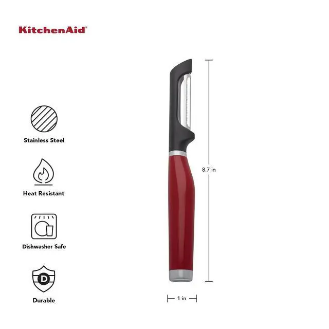 Alt view image 3 of 6 - Gourmet Euro Peeler, 8.7-Inch, Red