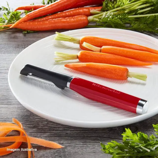 Alt view image 5 of 6 - Gourmet Euro Peeler, 8.7-Inch, Red