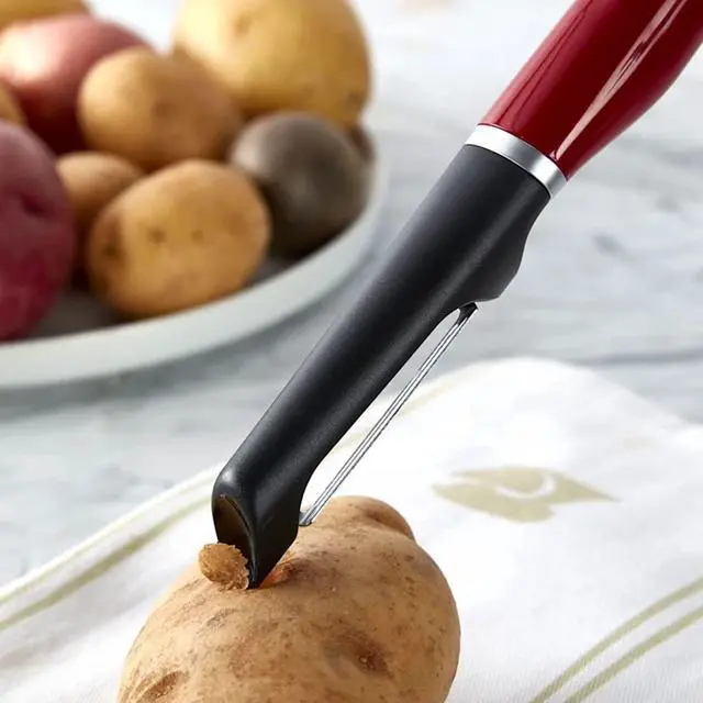 Alt view image 6 of 6 - Gourmet Euro Peeler, 8.7-Inch, Red