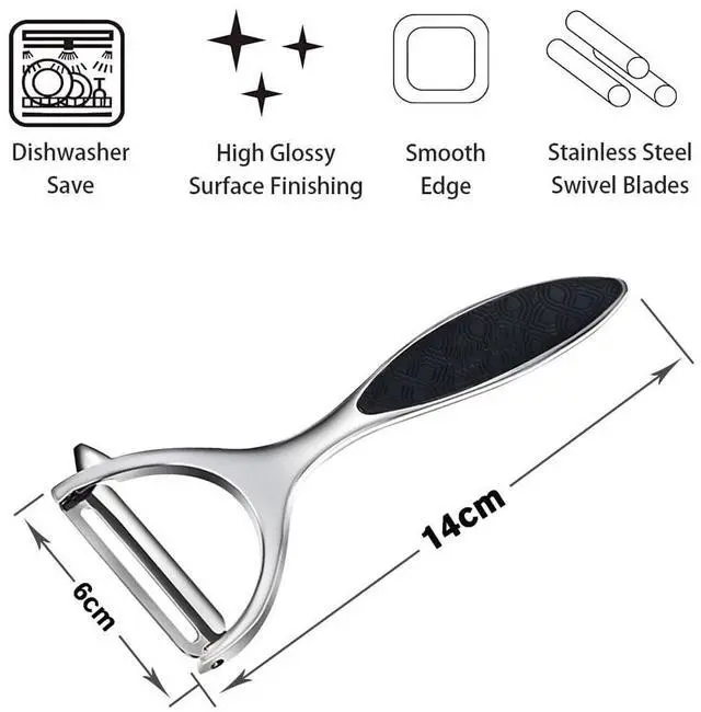 Alt view image 2 of 5 - Vegetable peelers for Kitchen, Y shaped peeler for Vegetables, Fruits, Potatoes with Ergonomic Grip, 1 Pack