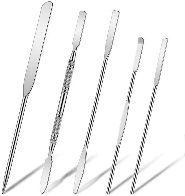 Main image of 5 Pcs Metal Spatula Set, Stainless Steel Lab Spatula, Double-Ended Micro Spatulas for Lab Spatulas Sampling and Mixing