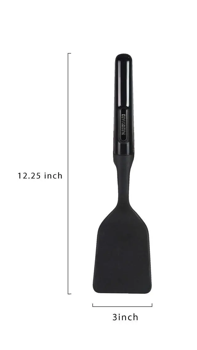 Alt view image 2 of 6 - Professional Heat Resistant Nylon Short Turner-Safe for Non-Stick Cookware, One Size, Black