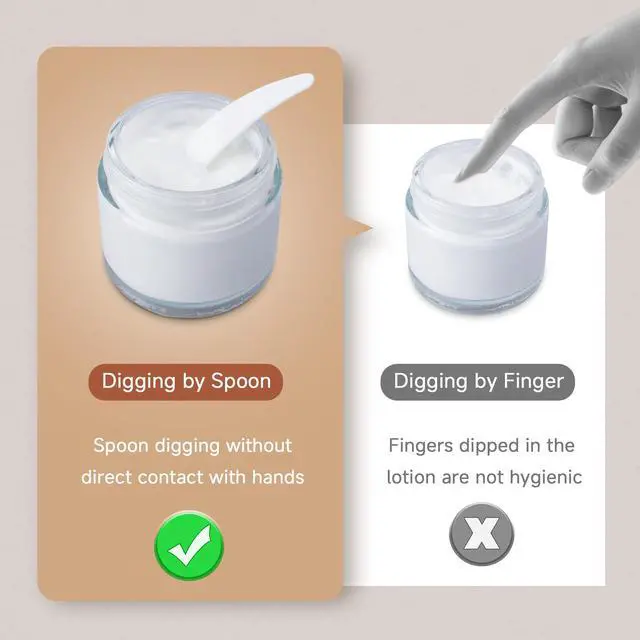 Alt view image 3 of 7 - 100PCS Cosmetic Spatulas, Small Makeup Spatula, Mini Plastic Makeup Scoop for Mixing and Sampling, Skin Care Facial Cream Mask Spatula (White)