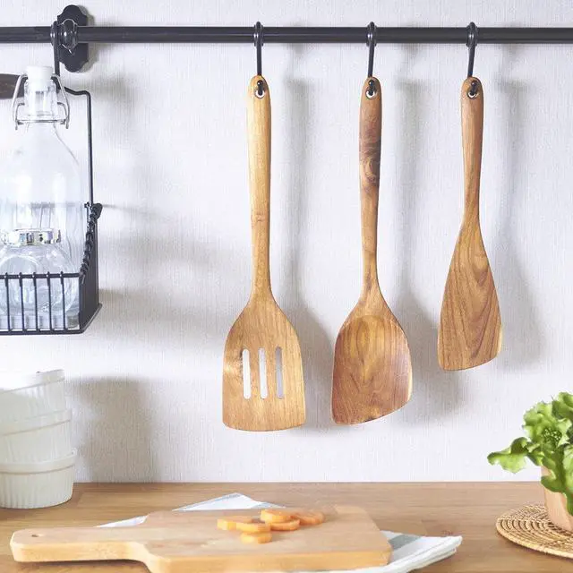 Alt view image 5 of 5 - 11.5 Inch Teak Wood Spatula/Turner for RIGHT Hand | Versatile Spatula, Durable, Healthy and High Moist Resistance for Non Stick Cookware