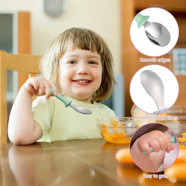 Alt view image 4 of 7 - 6-Pack Toddler Spoons, Stainless Steel with Plastic Handle