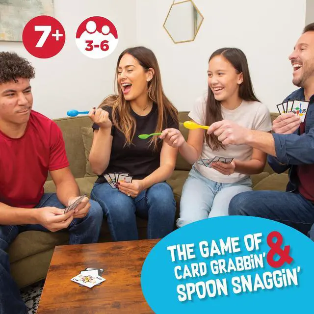 Alt view image 2 of 6 - Spoons in a Case, Card Games for Kids - Spoons Game, Fun Family Games for Kids and Adults, Game Night, Travel Games, 3-6 Players, Ages 7+