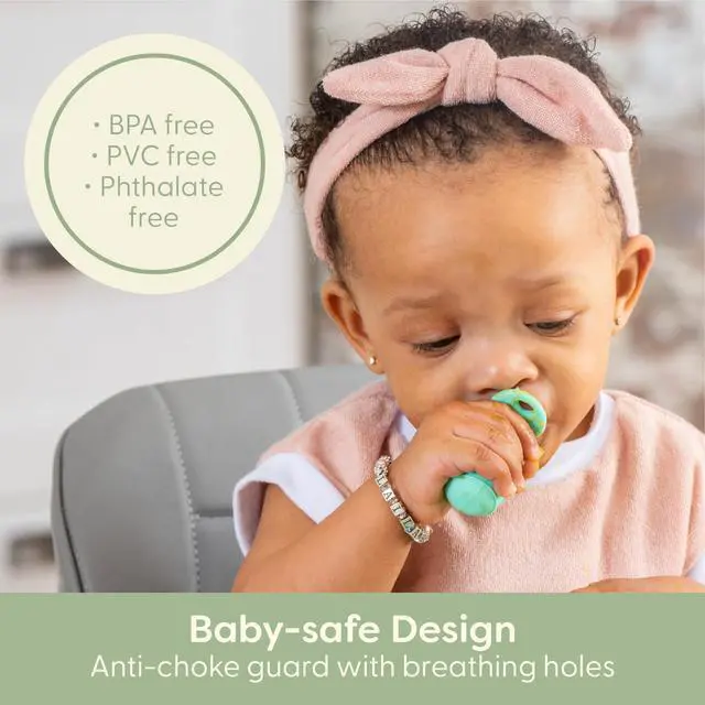 Alt view image 4 of 7 - Self-Feeding Spoon - Anti Choke Barrier - Silicone Baby Spoons Toddler Utensils for Home & Travel, Textured Tips Massage Gums & Baby-Led Weaning (Blue/Gray/Mint)