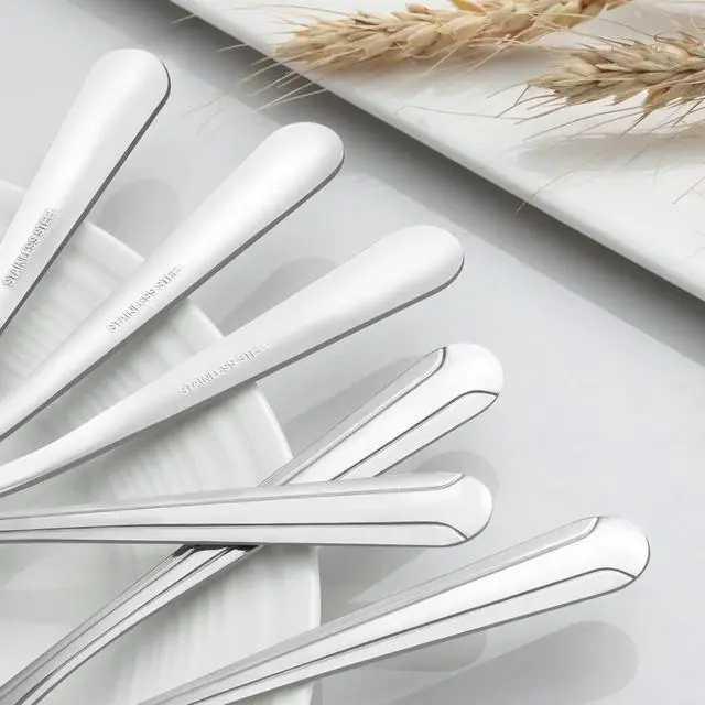 Alt view image 4 of 7 - 24 Pieces Teaspoons, 6.2 Inches Stainless Steel Teaspoons Silverware, Spoon Silverware, Coffee Spoons, Small Spoon, Mirror Polished, Dishwasher Safe, Silver Spoons For Home, Restaurant