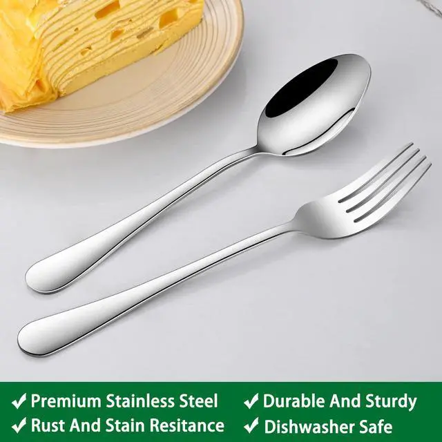 Alt view image 3 of 7 - 16-Pieces Teaspoons Sets,6.7 Inch Stainless Steel Small Tea Spoon Set,Dessert Spoons For Kitchen,Dishwasher Safe Metal Silverware Spoons For Hotel Restaurant
