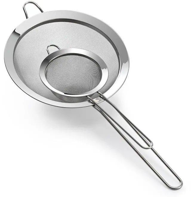 Main image of Premium 304 Stainless Steel Fine Mesh Strainer Multi-Use Colander, Sieve, and Filter for Rice, Juice, Quinoa, Flour, Baking, Cooking, and Meal Prep Durable, Easy-to-Clean Kitchen Tool