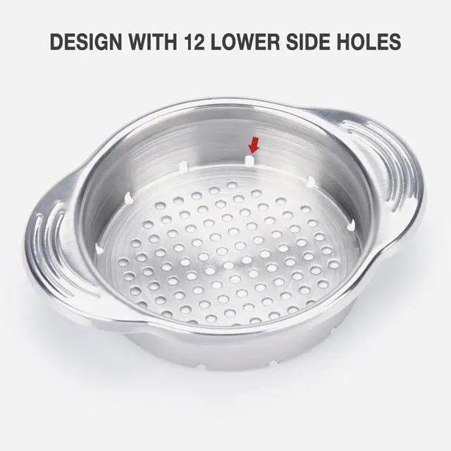 Alt view image 2 of 5 - Tuna Can Strainer Press, Stainless Steel Food-Grade Tuna Can Colander with Lower Side Holes for Regular-Size and Wide-Necked Tunas 1-Pack
