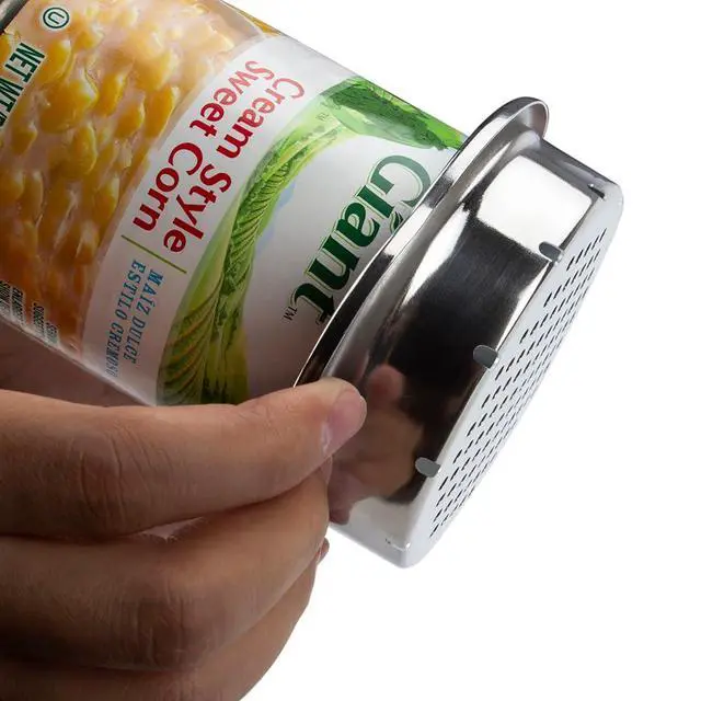 Alt view image 5 of 5 - Tuna Can Strainer Press, Stainless Steel Food-Grade Tuna Can Colander with Lower Side Holes for Regular-Size and Wide-Necked Tunas 1-Pack
