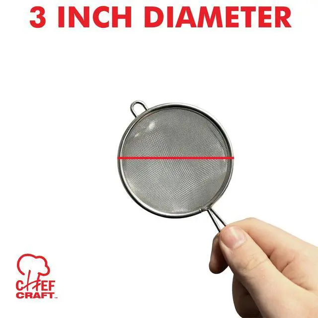 Alt view image 4 of 4 - Basic Mesh Strainer, 3 and 4 Inch, 2 Piece Set, Stainless Steel