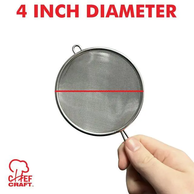 Alt view image 3 of 4 - Basic Mesh Strainer, 3 and 4 Inch, 2 Piece Set, Stainless Steel