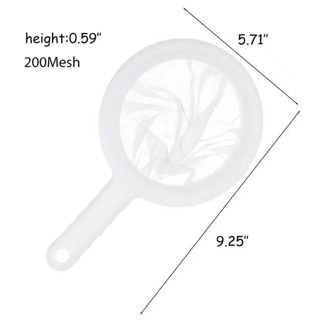 Alt view image 6 of 7 - Fine Mesh Strainer with Handle, Nylon Filter Sieve for Kitchen Use, Ideal for Coffee Soy Milk Yogurt Juice Filtering (200Mesh-1PCS)