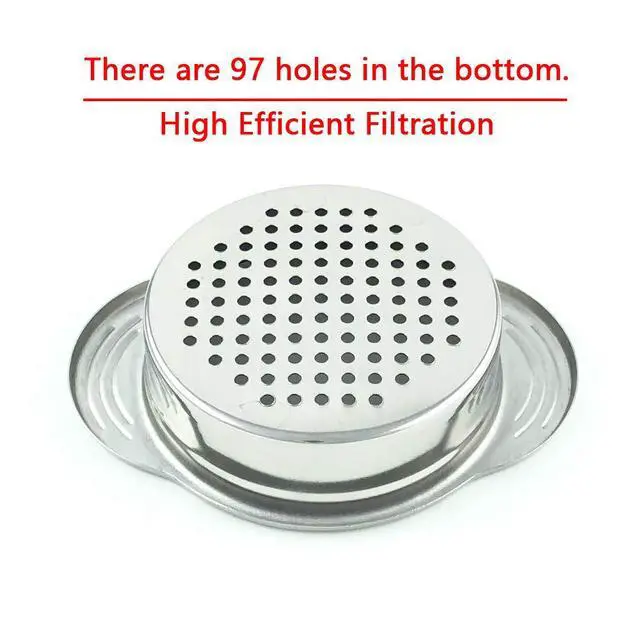 Alt view image 2 of 6 - Can Strainer - Tuna Strainer - Food Grade 304 (18/8) Stainless Steel, Dishwasher Safe, Food Strainer, Can Colander, Easy To Clean, Eco-friendly