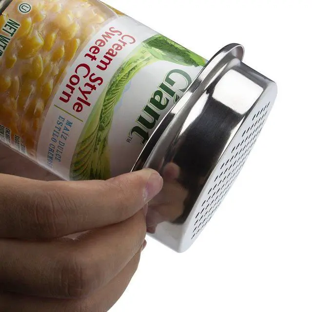 Alt view image 5 of 6 - Tuna Strainer Press, Tuna Can Strainer Food-Grade Stainless Steel Canning Colander for Regular-Size and Wide-Necked Tunas 1-Pack