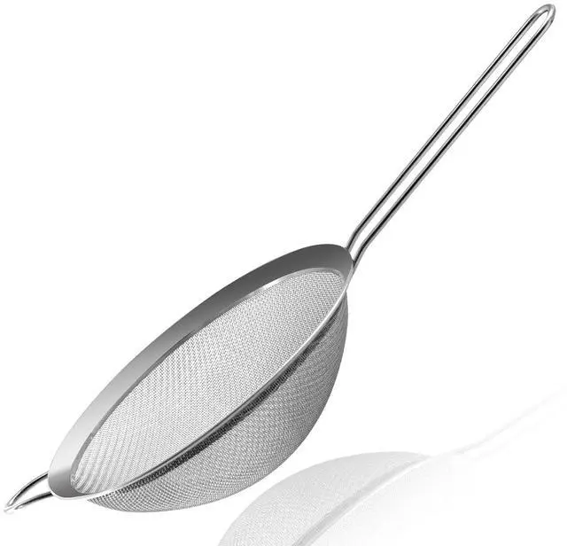 Main image of Fine Mesh Strainers - Premium Stainless Steel Colander Sieve Sifters, with Durable Mesh and Sturdy Handle, Excellent for Sifting Dry ingredients, Flour, Pastas, Rice, Tea (7.09"