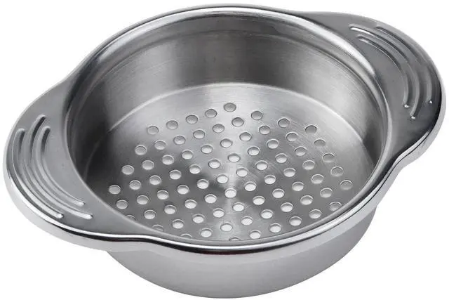 Main image of 4.5- Inch Stainless Steel Strainer, Kitchen Colander for Straining, Draining & Rinsing