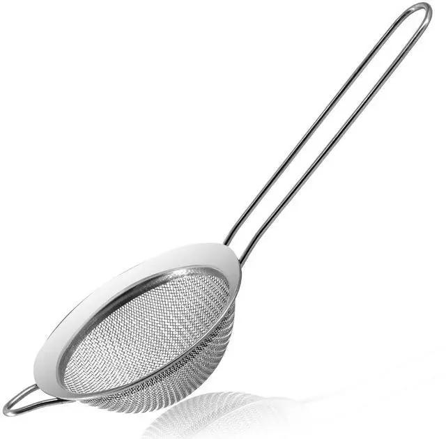 Main image of Fine Mesh Strainers - Premium Stainless Steel Colander Sieve Sifters, with Durable Mesh and Sturdy Handle, Excellent for Sifting Dry ingredients, Flour, Pastas, Rice, Tea (3.94"