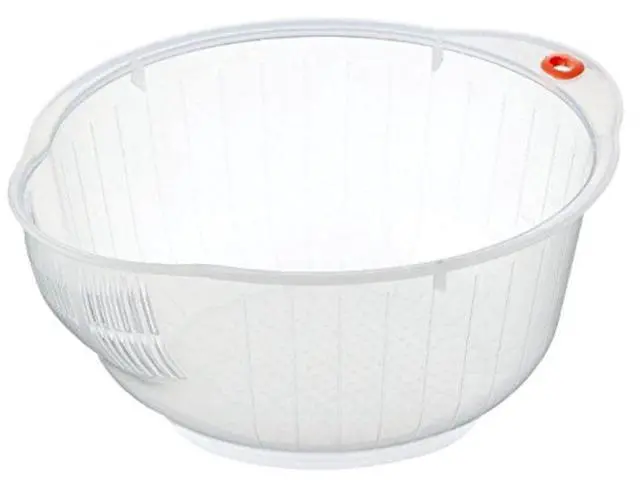 Main image of Plastic Japanese Rice Washing Bowl with Strainer, 2 quart
